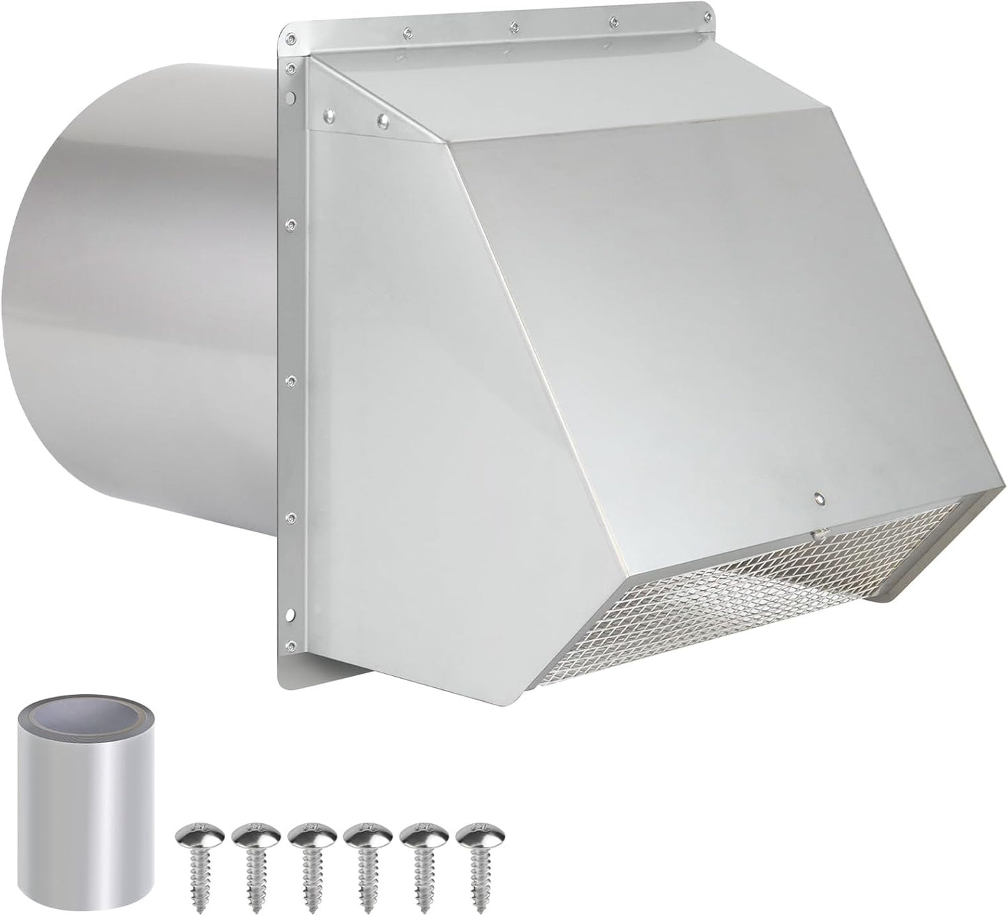 12 Inch Hooded Wall Vent for Exhaust Applications and More