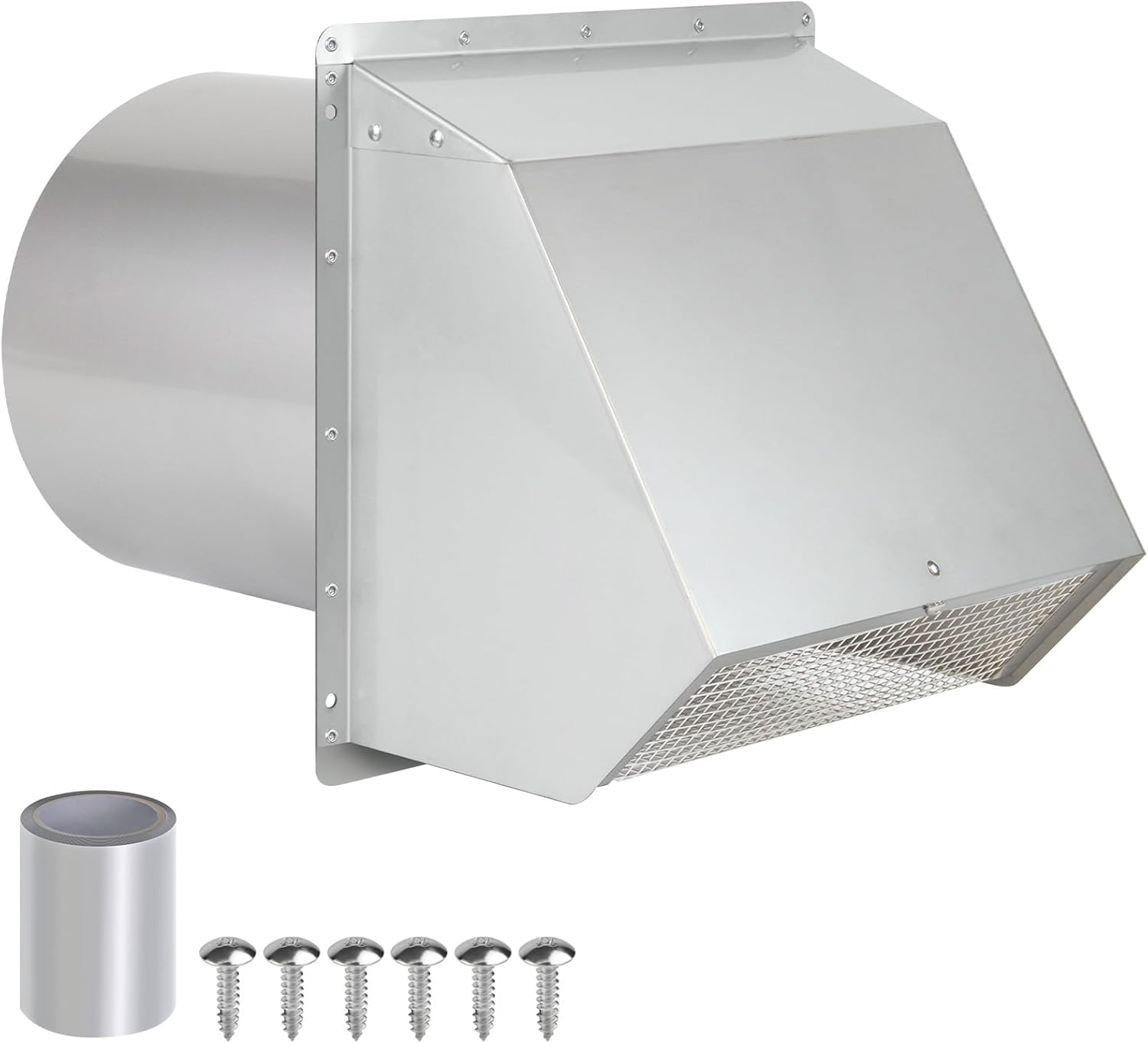 12 Inch Hooded Wall Vent for Exhaust Applications and More