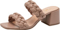 Braided Heeled Sandals Strappy Square Open Toe Heels - Comfortable