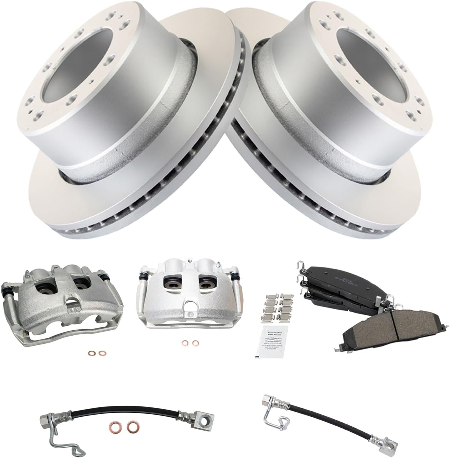 TRQ Rear Brake Pad & Rotor Kit for Dodge Ram 2500 & 3500