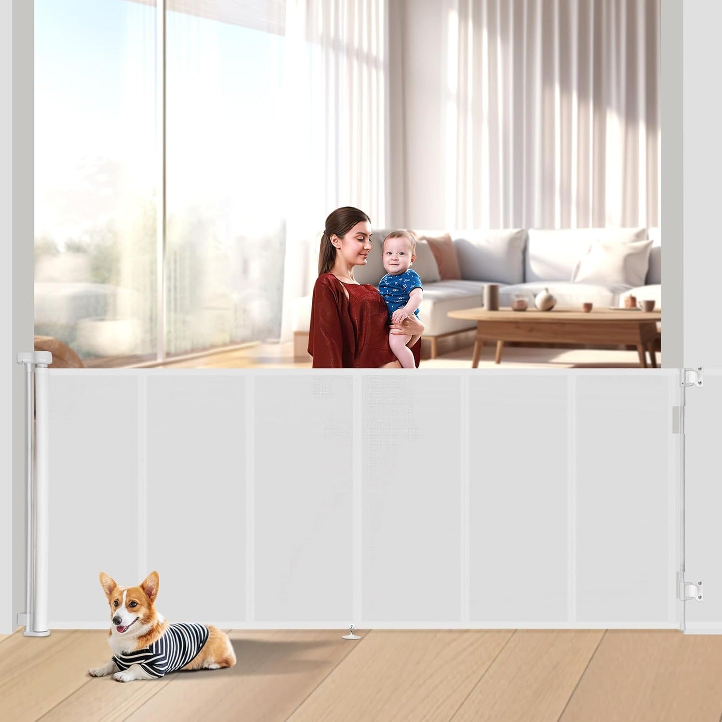 120 inch Retractable Baby Gates for Safety and Convenience