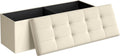 SONGMICS MAZIE 43 in Folding Storage Ottoman Bench - Quick Setup