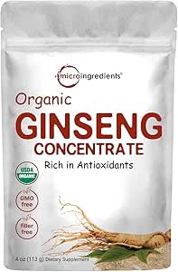 Maximum Strength Organic Korean Ginseng Root Powder for Energy