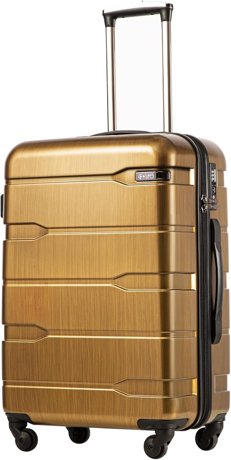 Coolife Expandable 28in Suitcase with TSA Lock and Spinner Wheels