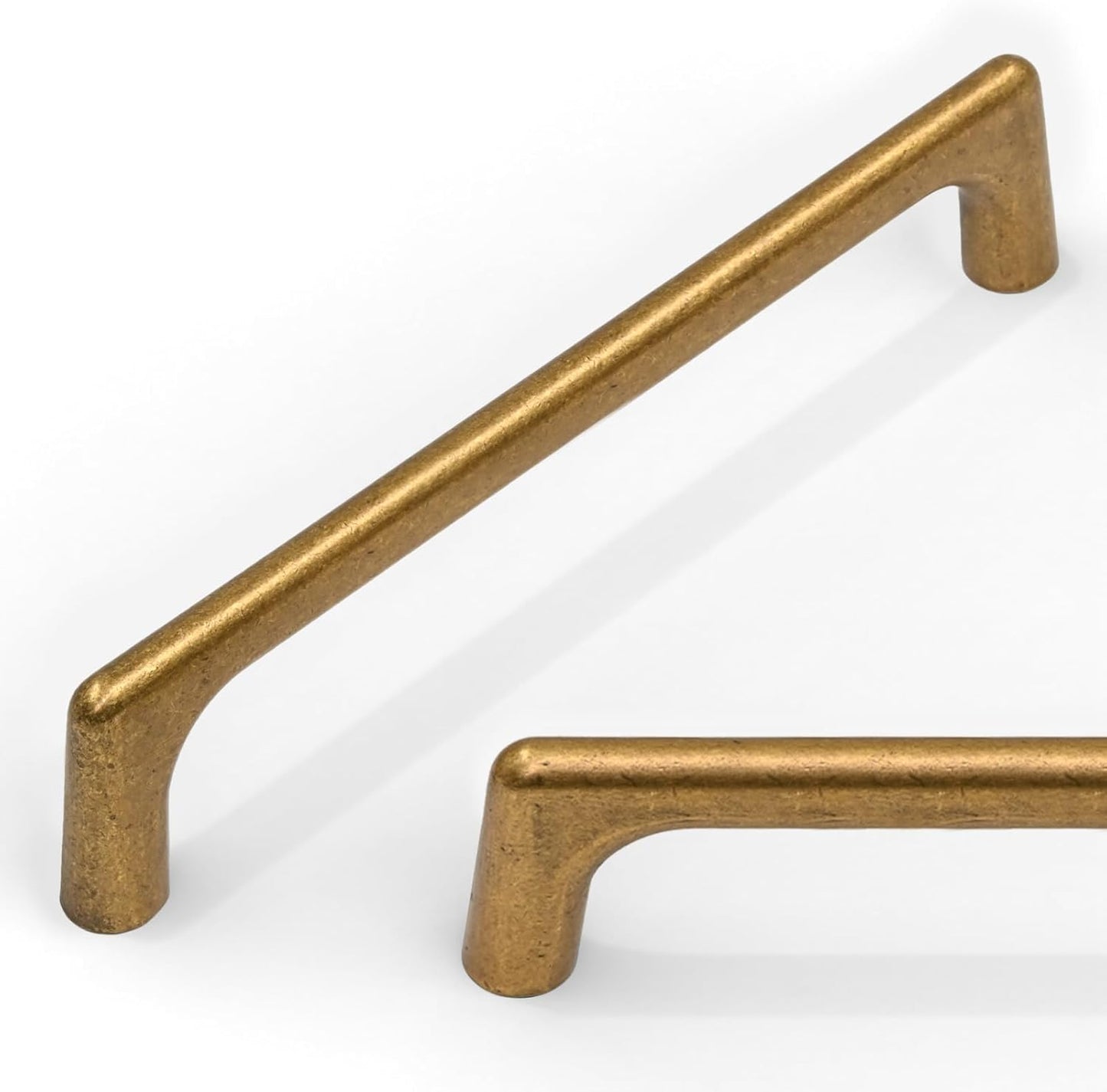 10 Pack Antique Brass Cabinet Pulls for Vintage Retro Style