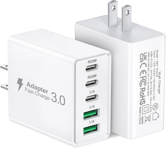 Qwinjwin 5-Port 50W USB C Fast Charger