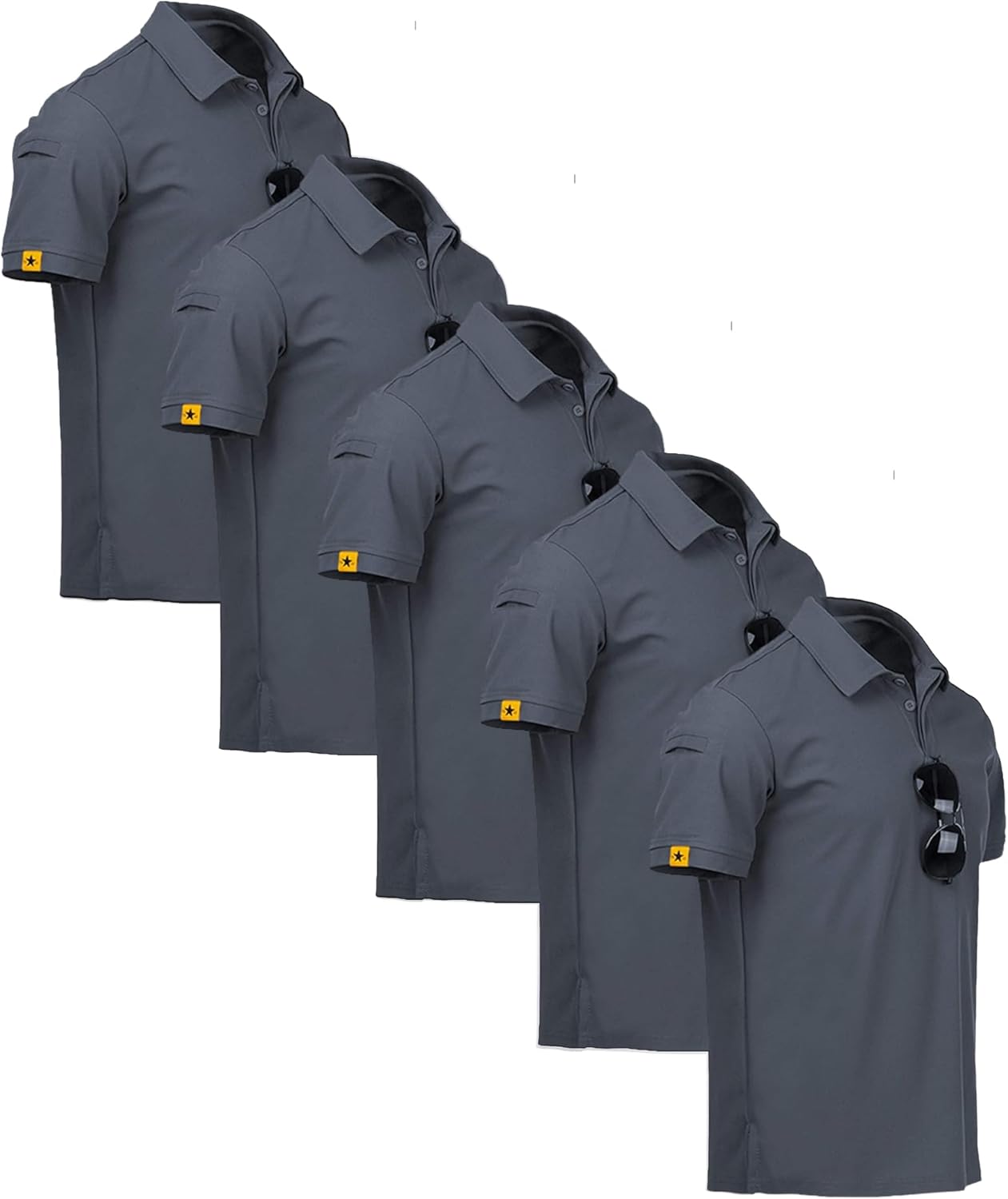 ZITY 5 Pack Mens Polo Shirt Short Sleeve Sports Golf Tennis T-Shirt