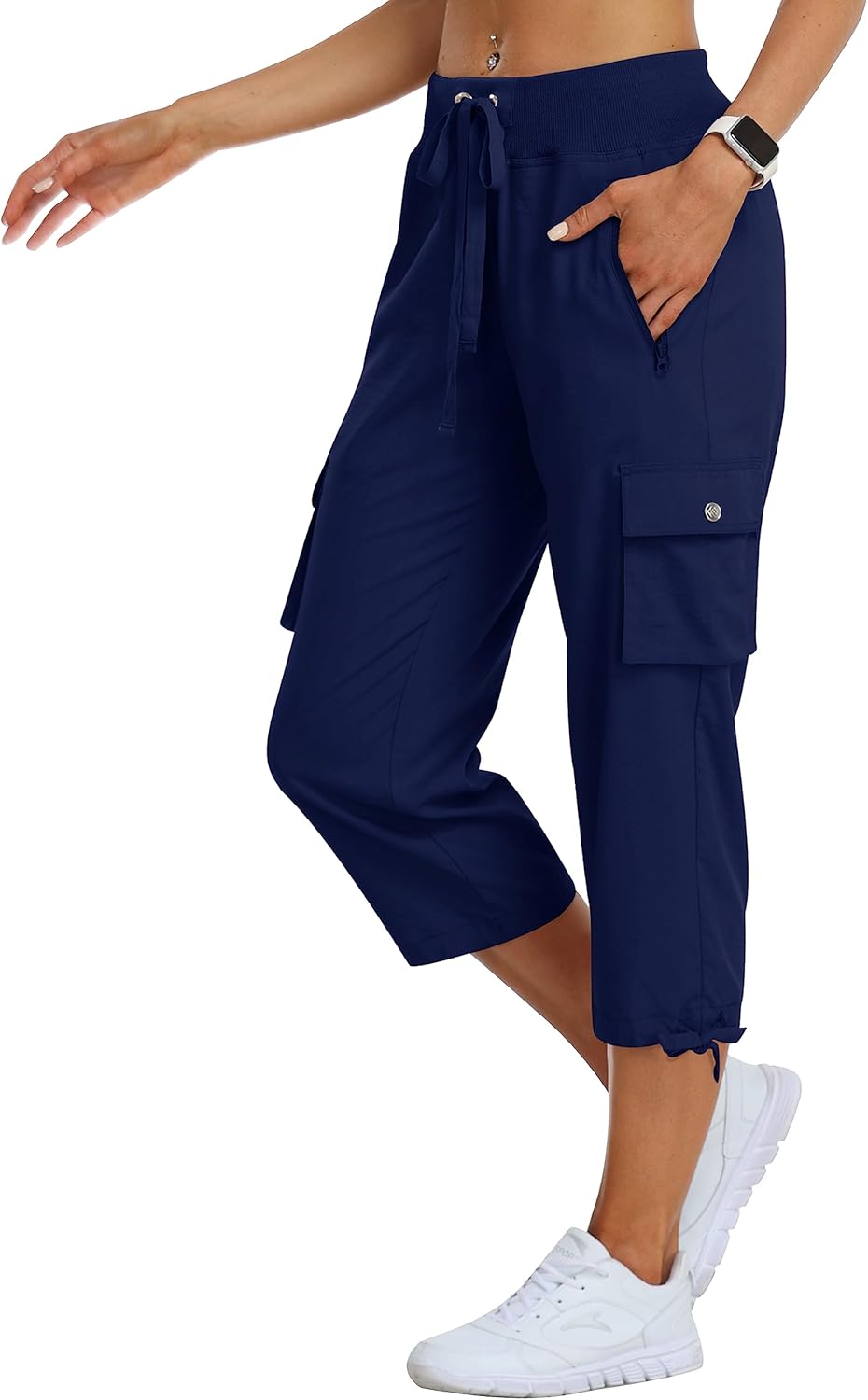 MoFiz Women's Cargo Capris Hiking Pants for Outdoor Activities