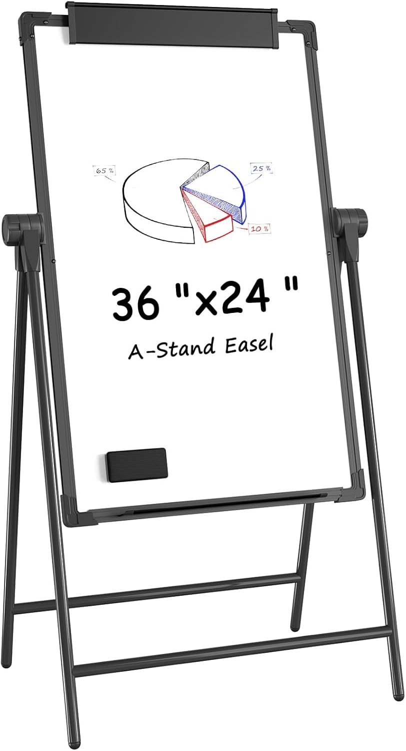 MaxGear Large Double Sided Whiteboard with Adjustable Stand