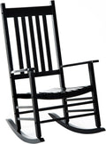 Outsunny Outdoor Rocking Chair - Classic Wooden Porch Rocker