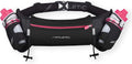 Hydration Running Belt with 2 Quick Flow 8oz Bottles - Bounce Free Fit