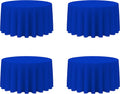 Royal Blue 120 in Round Tablecloths 4 Pack - Reusable Elegant Covers