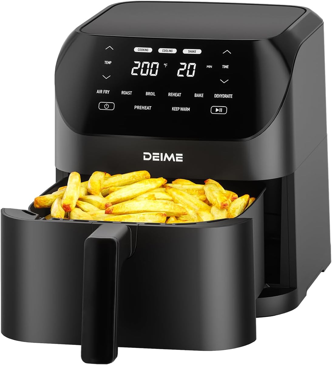 Air Fryer 6.2 QT Large Capacity Oilless Cooker with 8 Presets