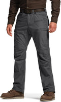 CQR Men's Winter Tactical Cargo Pants - Fleece Lined Cold-Weather