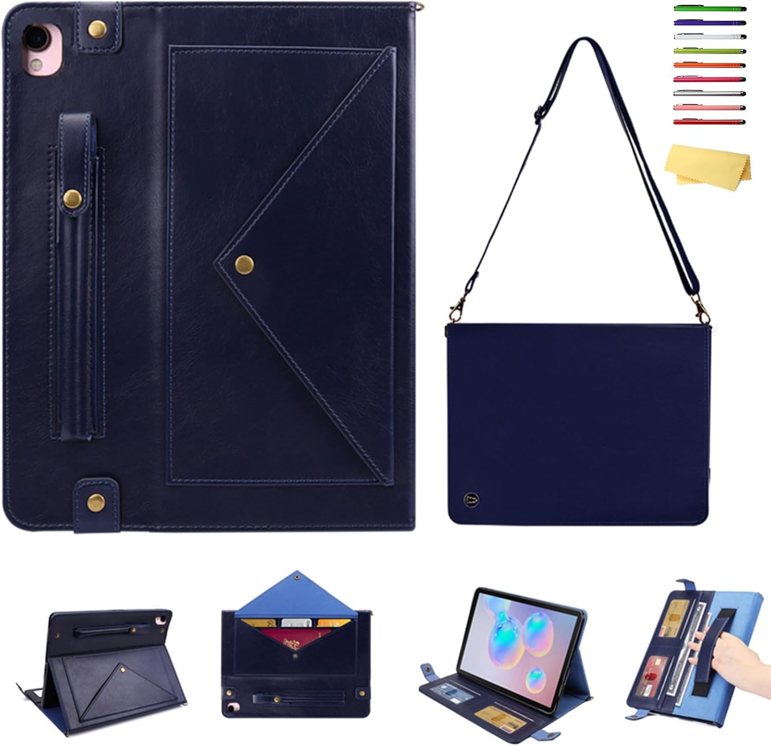 Crossbody Handbag Stand Case for iPad 10.2 inch with Pencil Holder