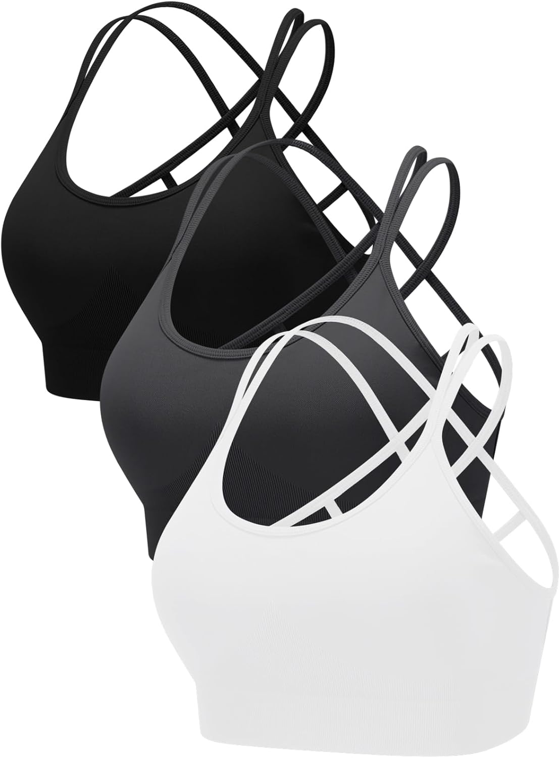 RUNNING GIRL Criss Cross Back Sports Bra for Women - Stylish Fit
