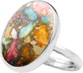 Natural Amazonite Crystal Ring 925 Sterling Silver (Style LDS5)