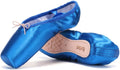 Girls Ballet Pointe Slippers with Ribbons - Comfortable Practice Flats