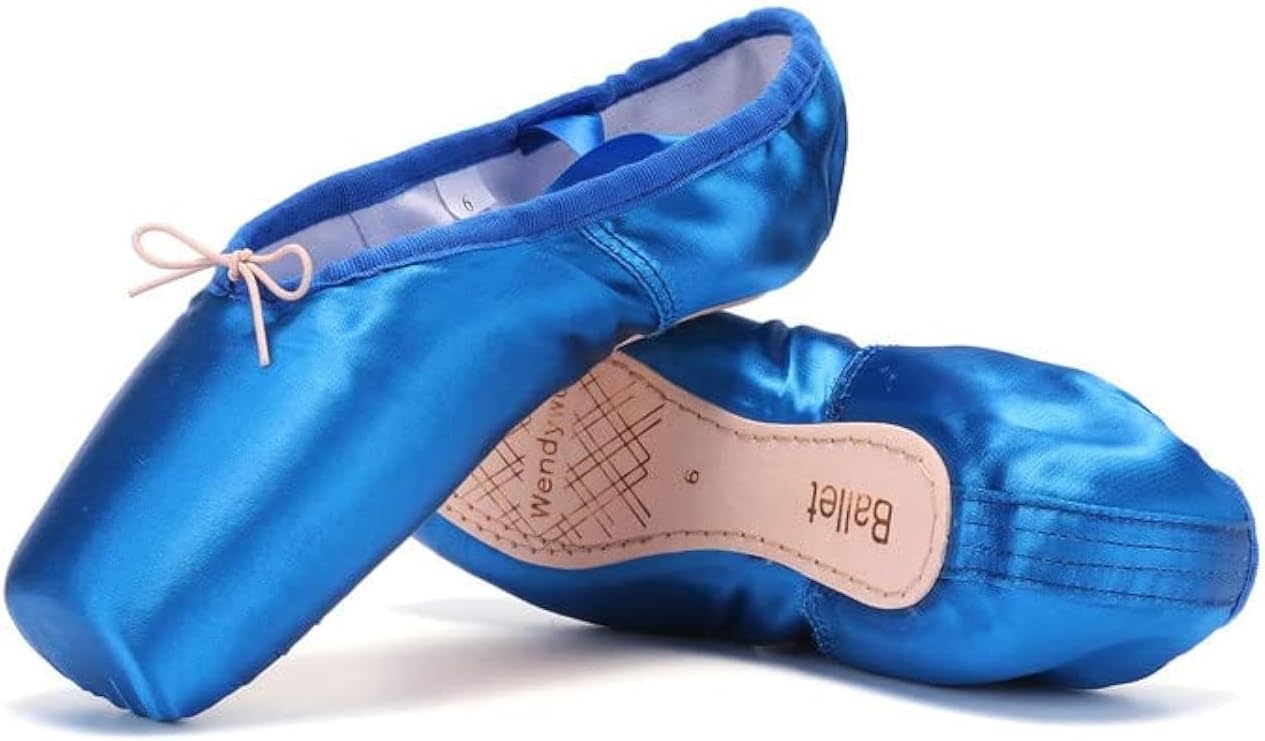 WENDYWU Girls Womens Dance Shoe Pink Ballet Pointe Slippers
