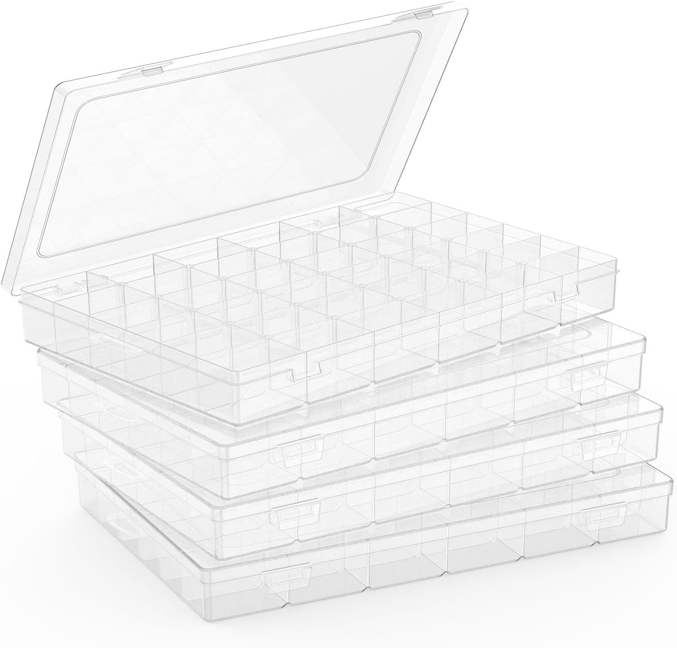 8 Pack Plastic Organizer Container Box for Crafts and Jewelry