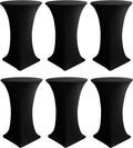 HolidayIdeas Cocktail Table Covers 6 Pack - Fitted Stretch Spandex