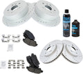 Front & Rear Ceramic Brake Pad and Rotor Kit for 2004-2010 Toyota