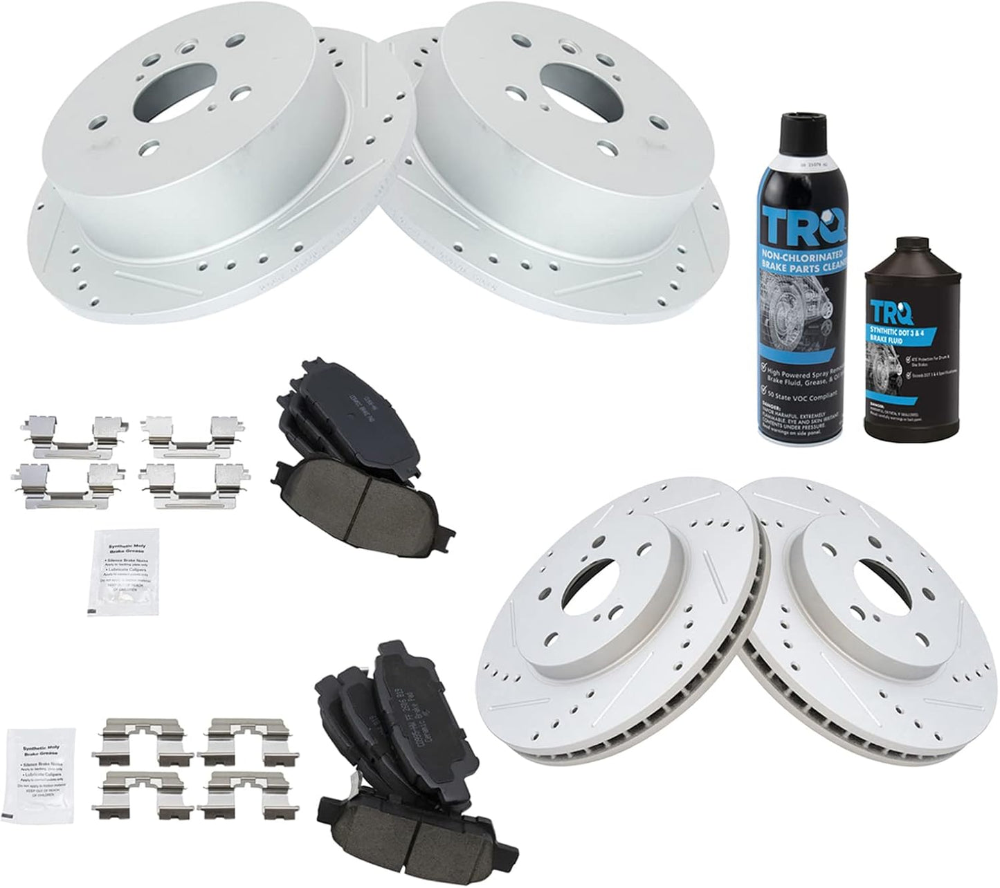 TRQ Performance Brake Pad & Rotor Kit for 2004-2010 Sienna