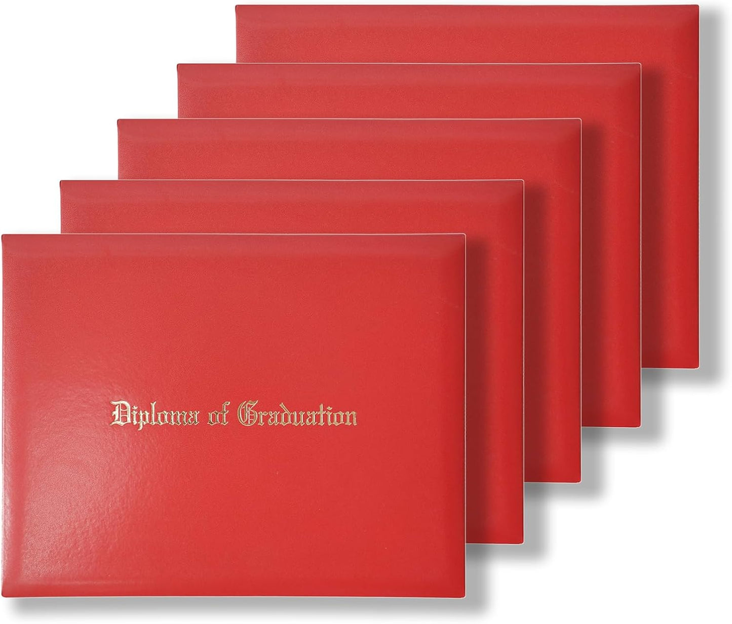 Diploma Holder for Graduation Certifications - 5-Pack Red Covers