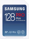 SAMSUNG PRO Plus Full Size 128GB SDXC Memory Card - Fast 4K Capture