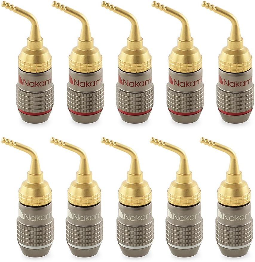 Nakamichi FanLock Excel Series 24k Gold Plated 2mm Pin Plugs
