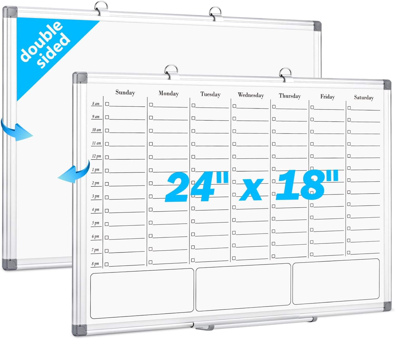 Magnetic Whiteboard Calendar 24in X 18in for Home Office Use