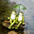 Couple Frogs Outdoor Statue - Happy Frog Garden Decor for Lawn
