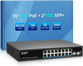 16 Port 2.5G PoE Switch Unmanaged - 250W PoE+ for WiFi6 & NVR