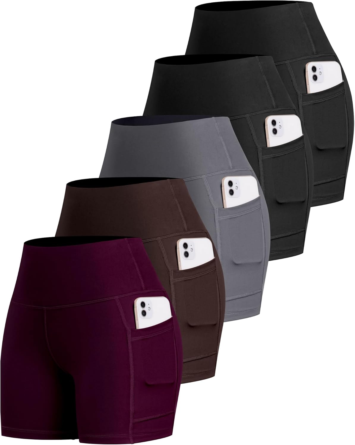 High Waisted Tummy Control Biker Spandex Shorts for Women
