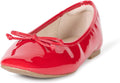Pepper Ballet Flat with Bow - Classic Faux Leather Flat
