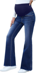 BLENCOT Maternity Jeans Over Belly Pregnancy Pants - Flare Comfort
