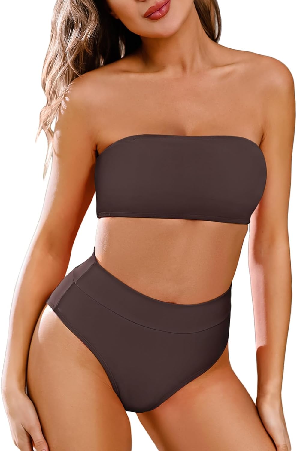 Pink Queen Women's High Waist Bikini Set with Removable Straps