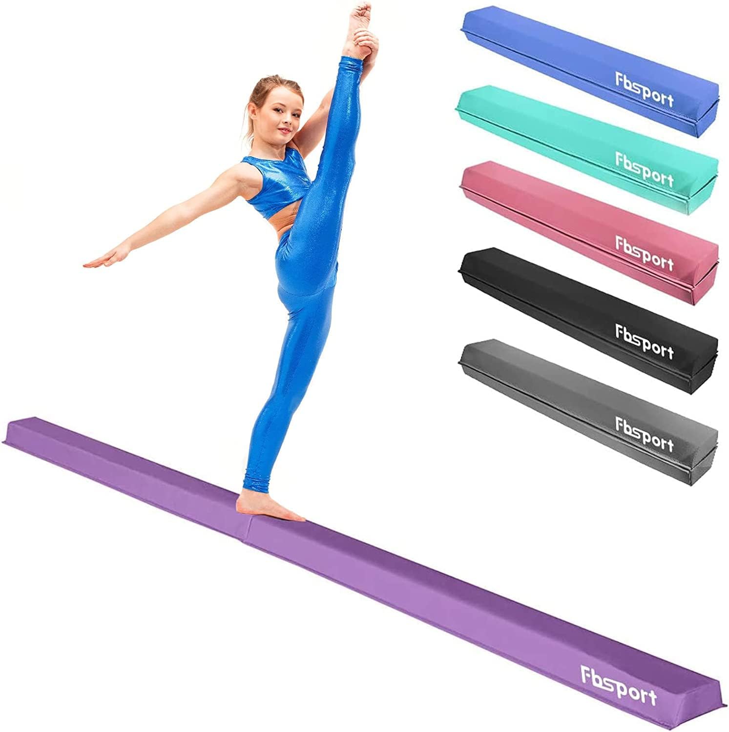 FBSPORT 8/10ft Balance Beam for Kids and Adults Training