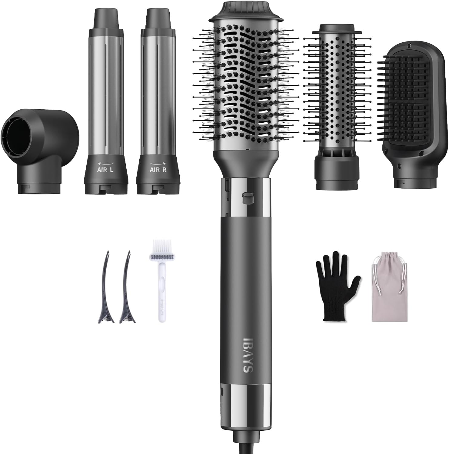Professional Hair Styler: 6-in-1 Hot Air Brush