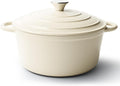 4.5 Quart Beige Enameled Cast Iron Dutch Oven - Oven Safe to 500F
