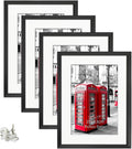 16x20 Picture Frame for 11x17 Prints - Sleek Black Set of 4