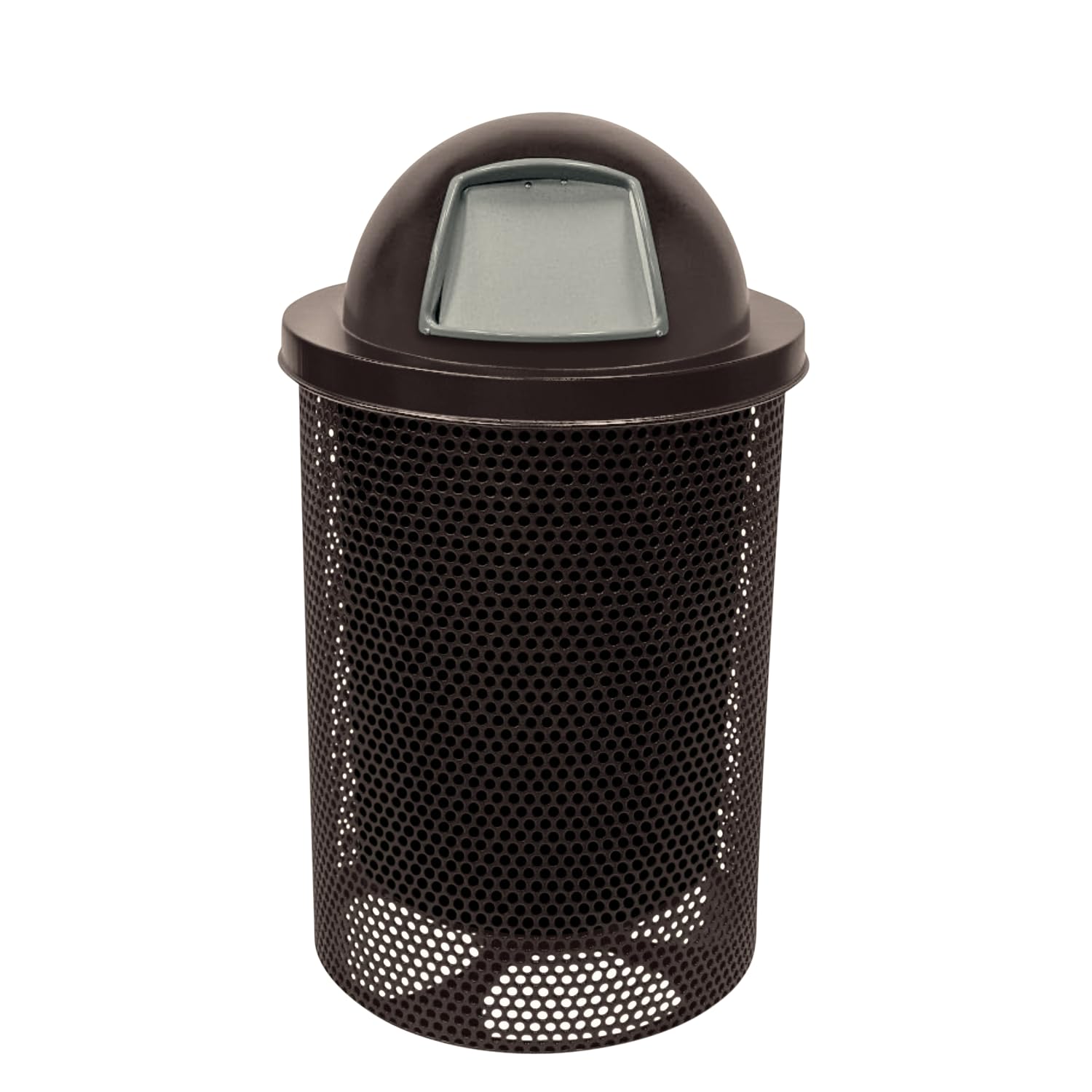 RDT-P-BRW Heavy Duty Round Trash Receptacle for Outdoors