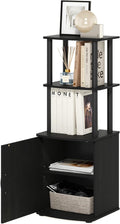 Furinno Turn-N-Tube Tall TV Entertainment Side Table - Slim Storage