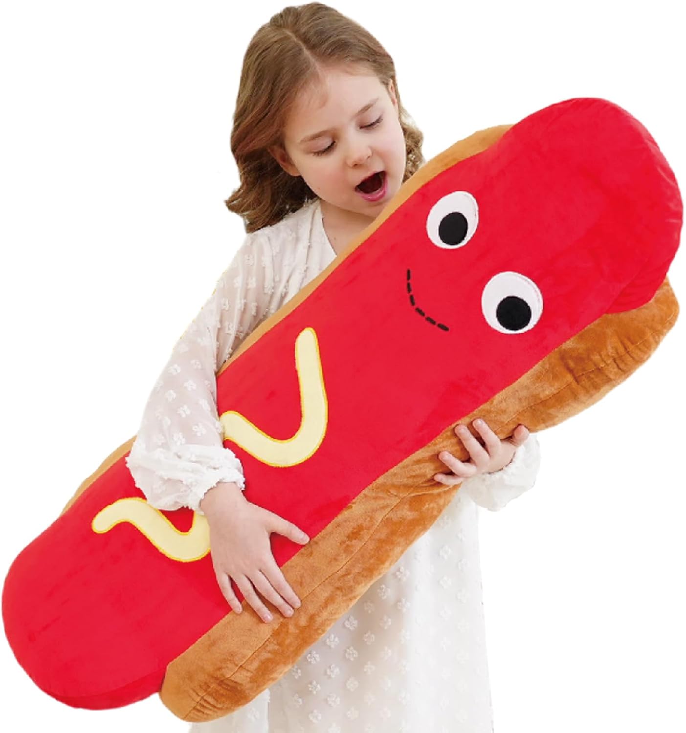 Giant Hot Dog Plush Pillow 35 Inch Funny Food Plush Toy