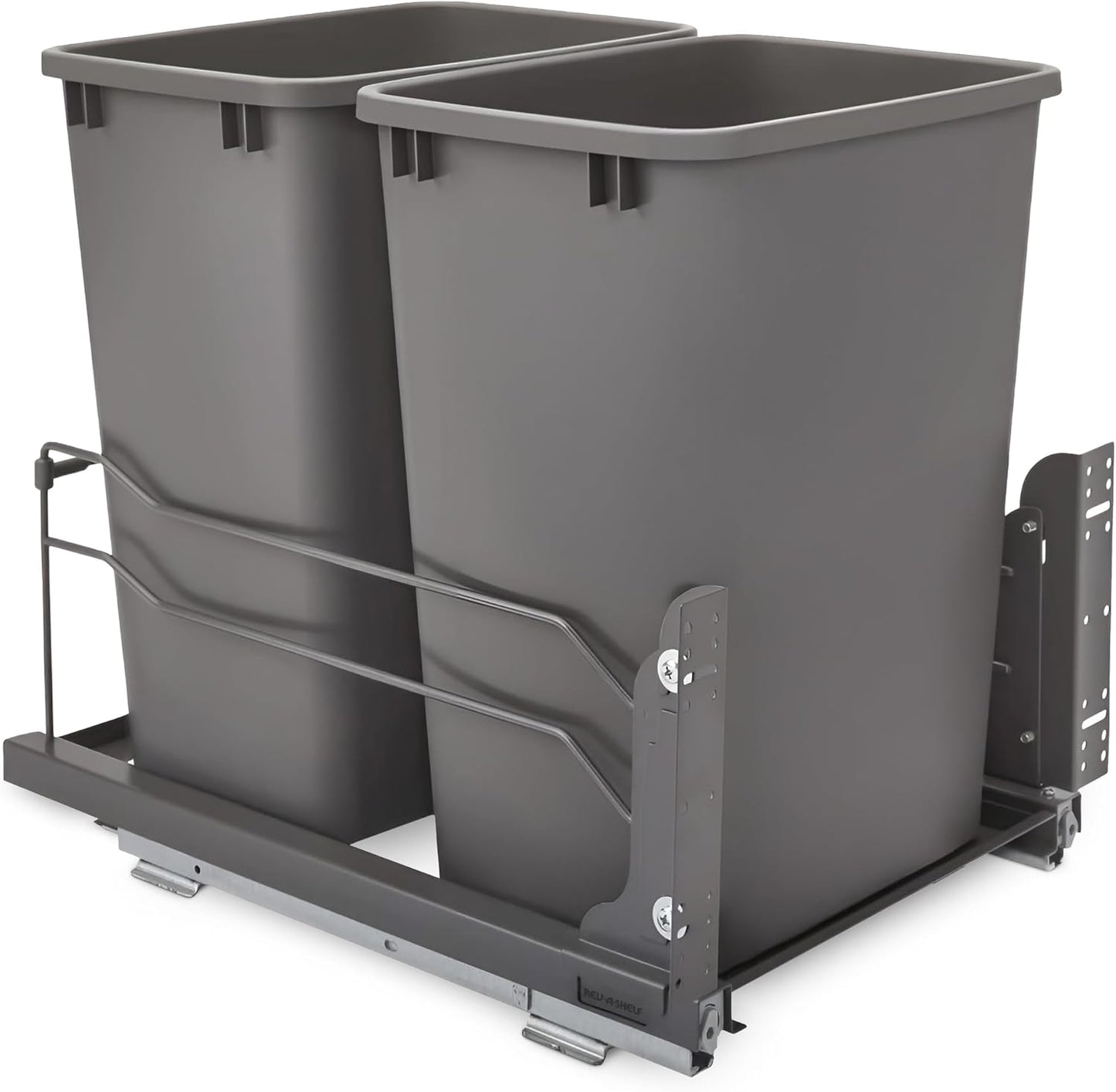 Rev-A-Shelf Double Pullout Trash Cans for Kitchen Cabinets