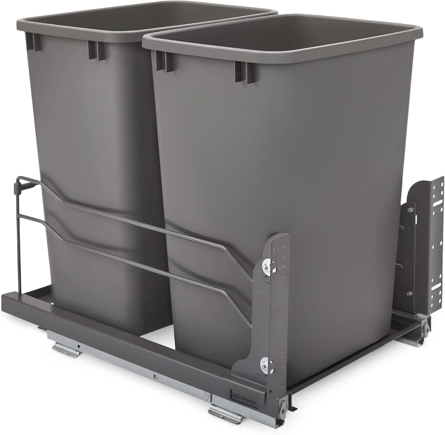 Rev-A-Shelf Double Pullout Trash Cans for Kitchen Cabinets