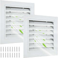 Gable Vent 10in x 10in 2-Pack Wall Vent with Screen - Durable Exterior