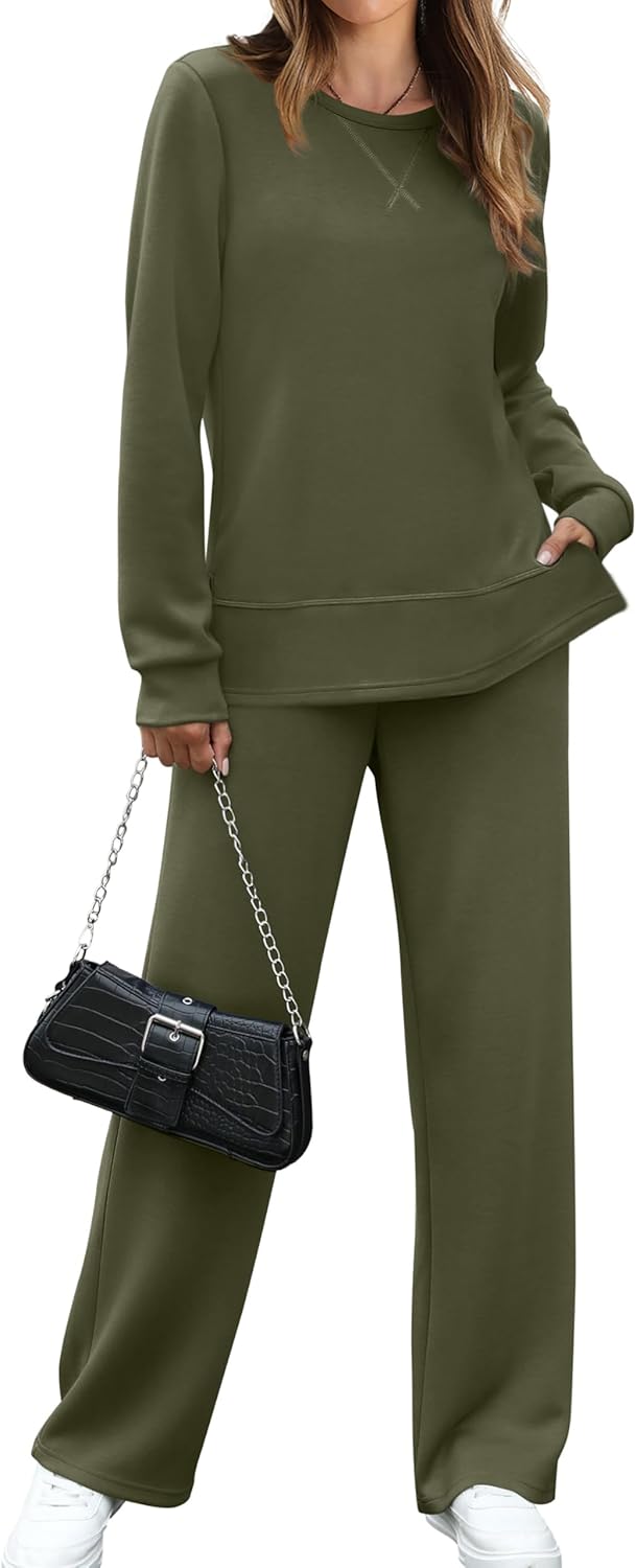 OFEEFAN Women's 2 Piece Lounge Set for Travel and Comfort