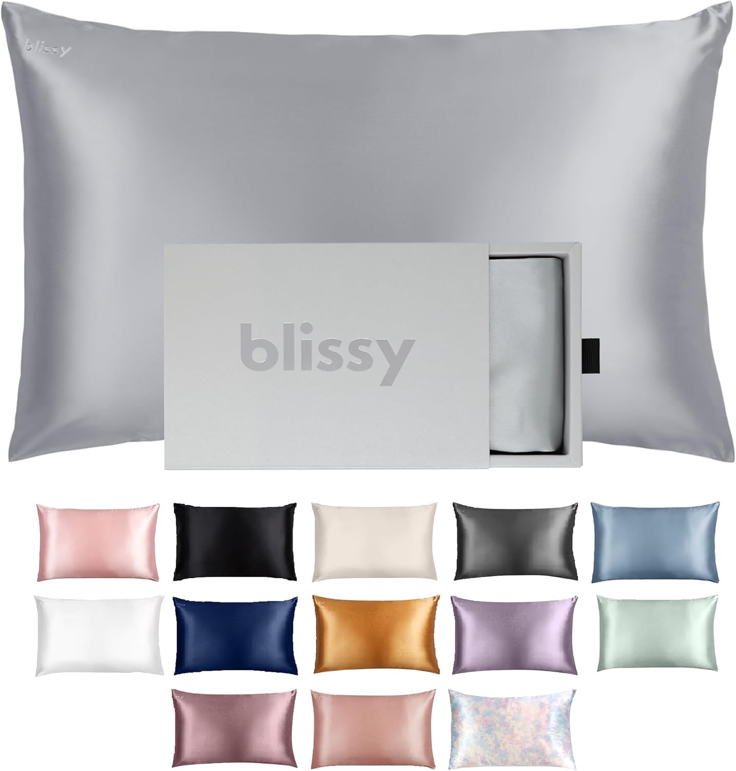 Blissy Silk Pillowcase - 100% Pure Mulberry Silk for Hair & Skin