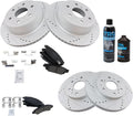 Front & Rear Ceramic Brake Pad and Rotor Kit for 15-20 Cadillac